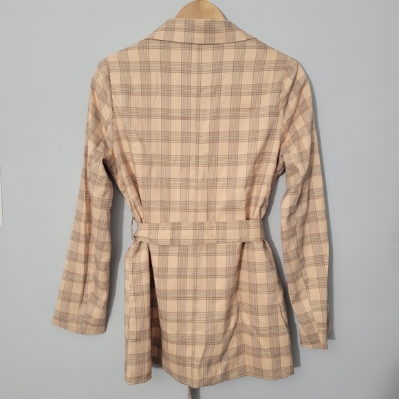 Pacsun 4Si3nna 4Sienna Neutral Dara Belted Blazer Coat NWT - Picture 7 of 10